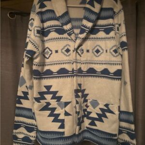Levi's Blue and White Cardigan